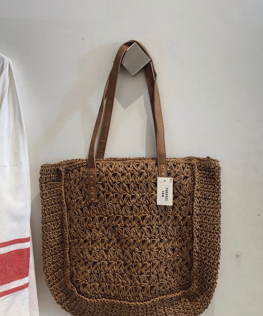 WOVEN TOTE BAG - SAND