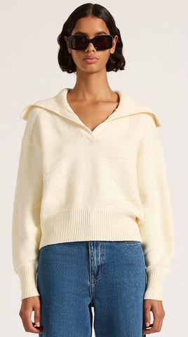 ADDISON RUGBY KNIT - CLOUD