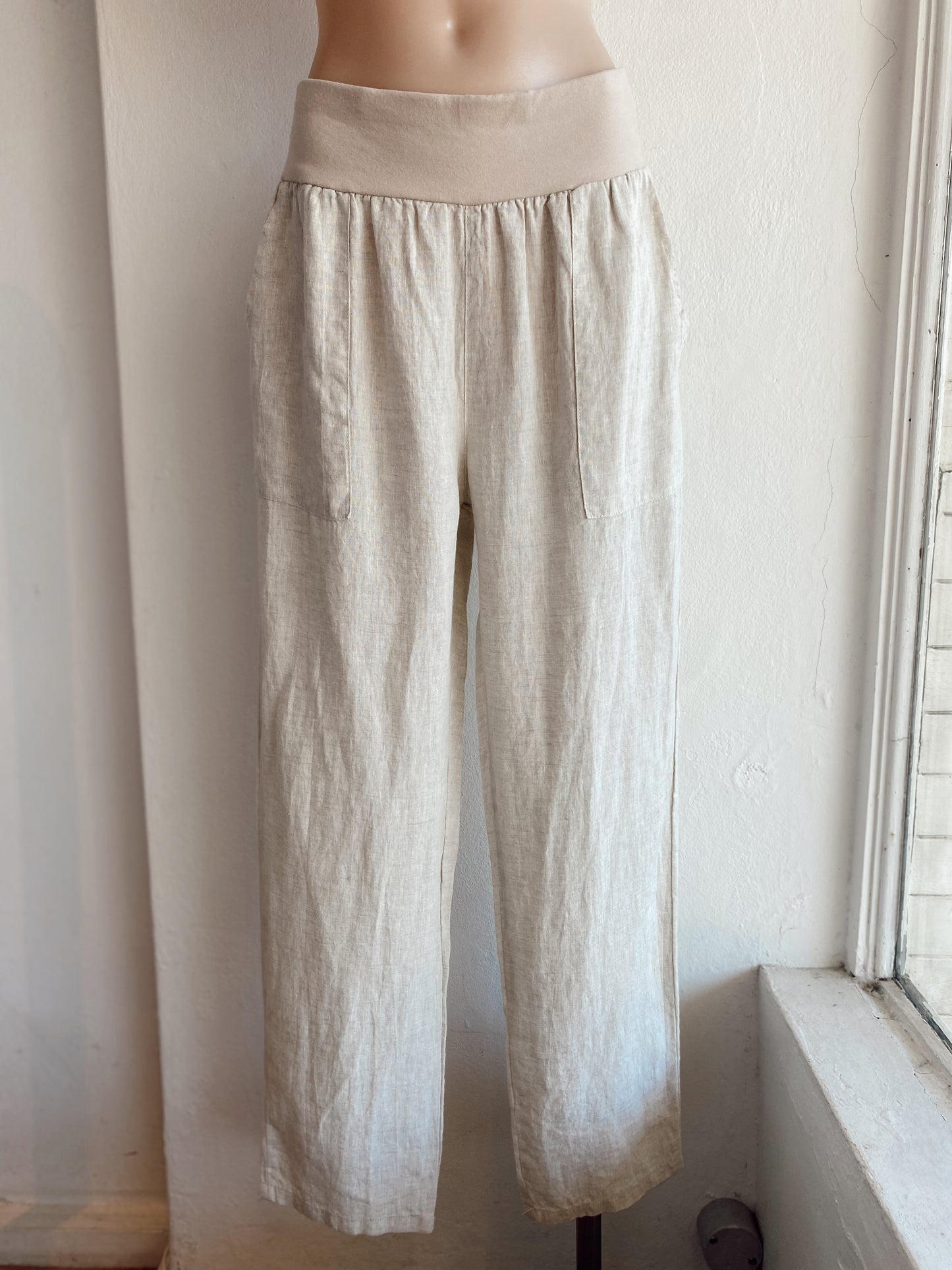 EFFIE LINEN PANTS - NATURAL