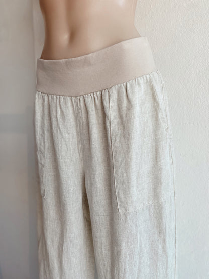 EFFIE LINEN PANTS - NATURAL